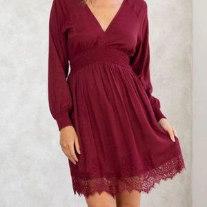 Cute merlot mini dress size medium